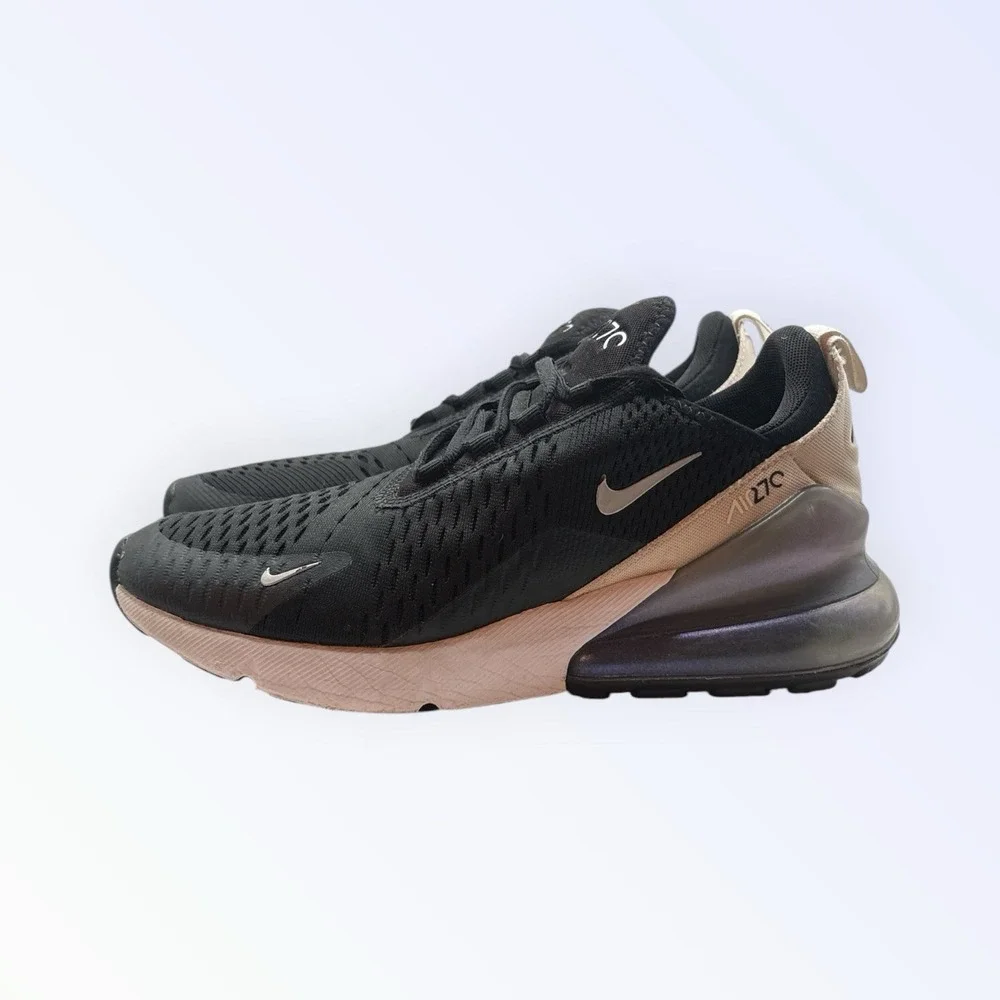 Nike Air Max 270 Black Metallic Silver Phantom DZ7736-002 WOMENS 8
